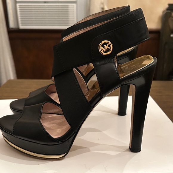 Michael Kors Black Crisscross Heels - Picture 1 of 15